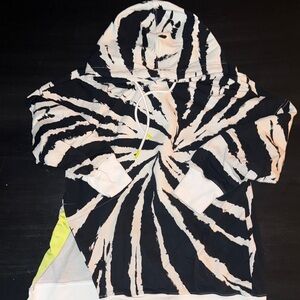 Fabletics Black and White Spiral Hoodie